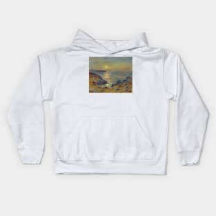 Sunset at Douarnenez by Auguste Renoir Kids Hoodie